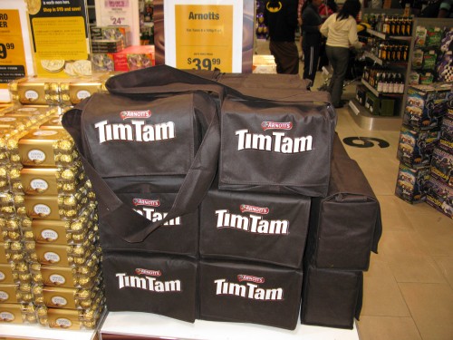 TimTam travel survival pack (6x 500g packs) at Sydney International Airport (we didn't buy one).