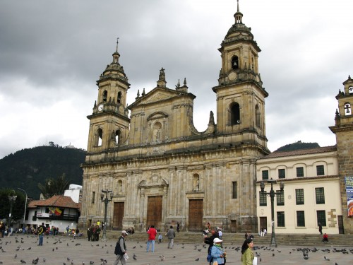 Catedral Primada next to Plaza de Bolivar - rebuilt in 1807