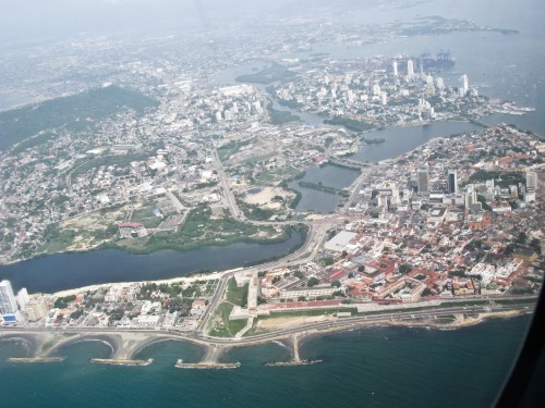 Flying over Cartagena