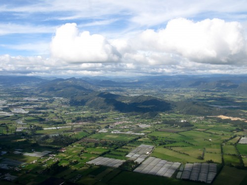 Flying into Bogota