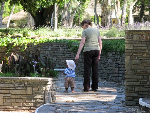 Andres takes Leanne for a walk - Hazelwood Park