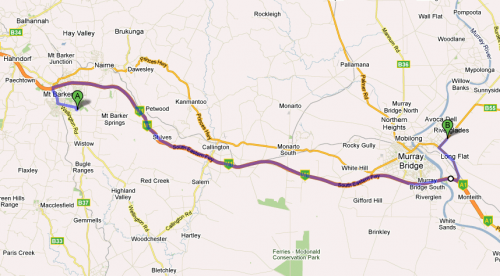 Mt Barker to Murray Bridge